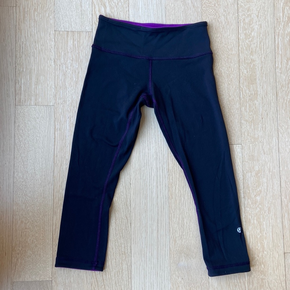 Lululemon Reversible Wunder Under Crop Tights